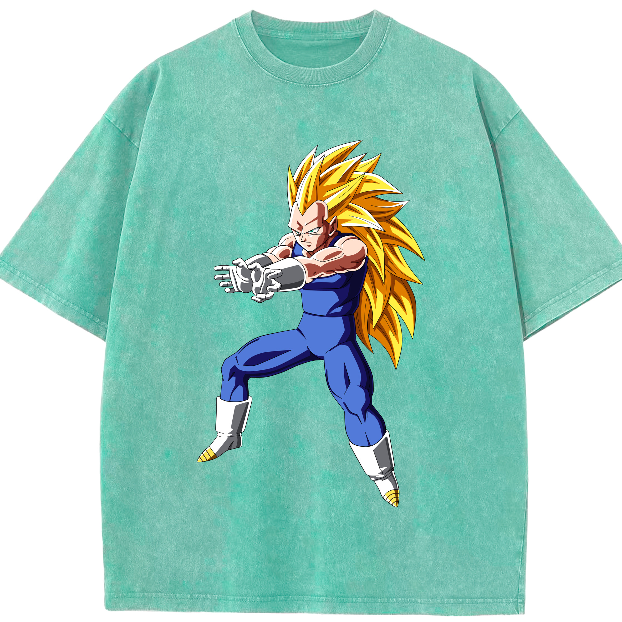 （画像用） ドラゴンボール ベジータ四世（Bejīta Yonsei）DRAGON BALL Vegeta IV 綿100% ヴィンテージ風 半袖Tシャツ（フロントプリント）